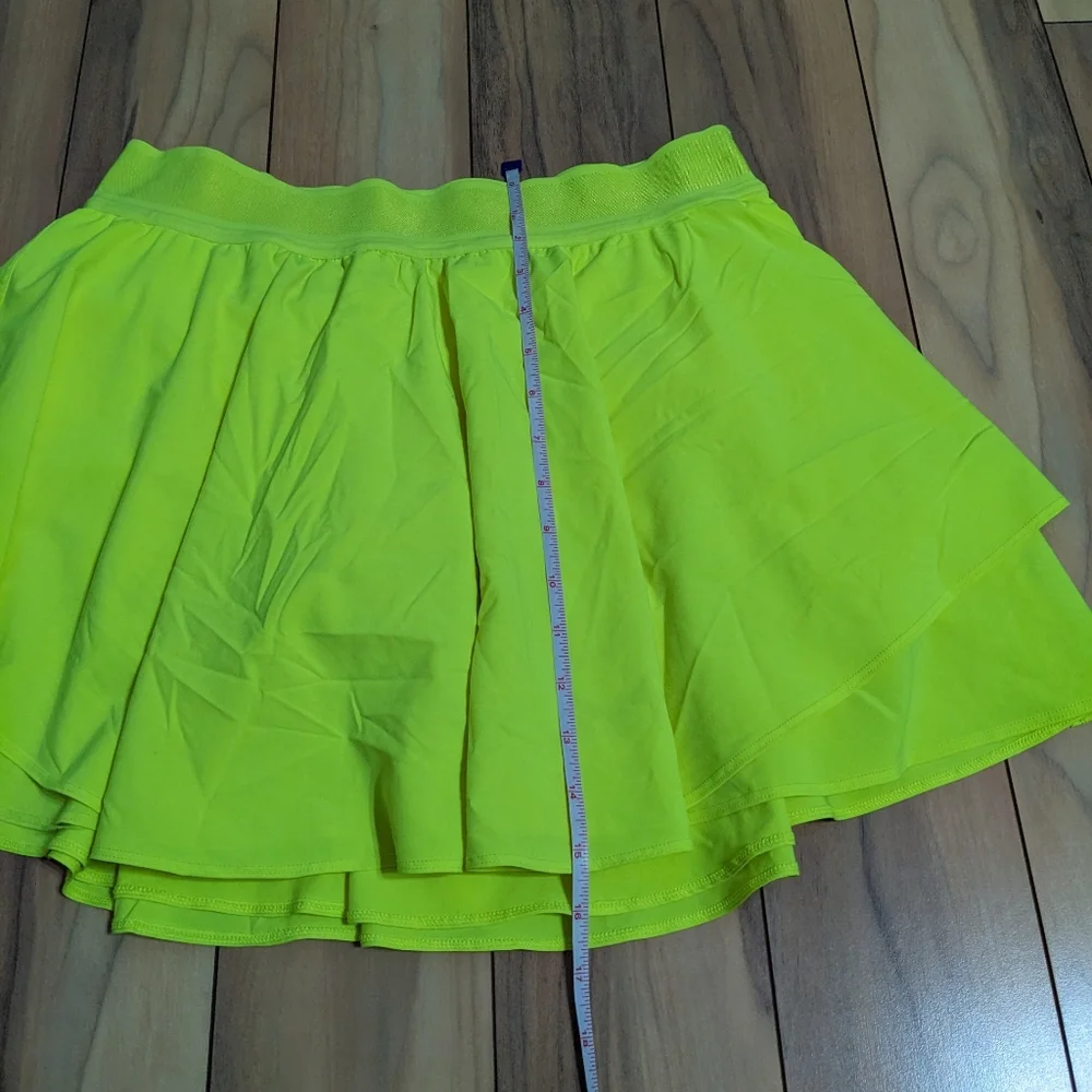 EUC! Lululemon Court Rival Skirt In Bright Yellow Size 10 - Picture 5 of 16